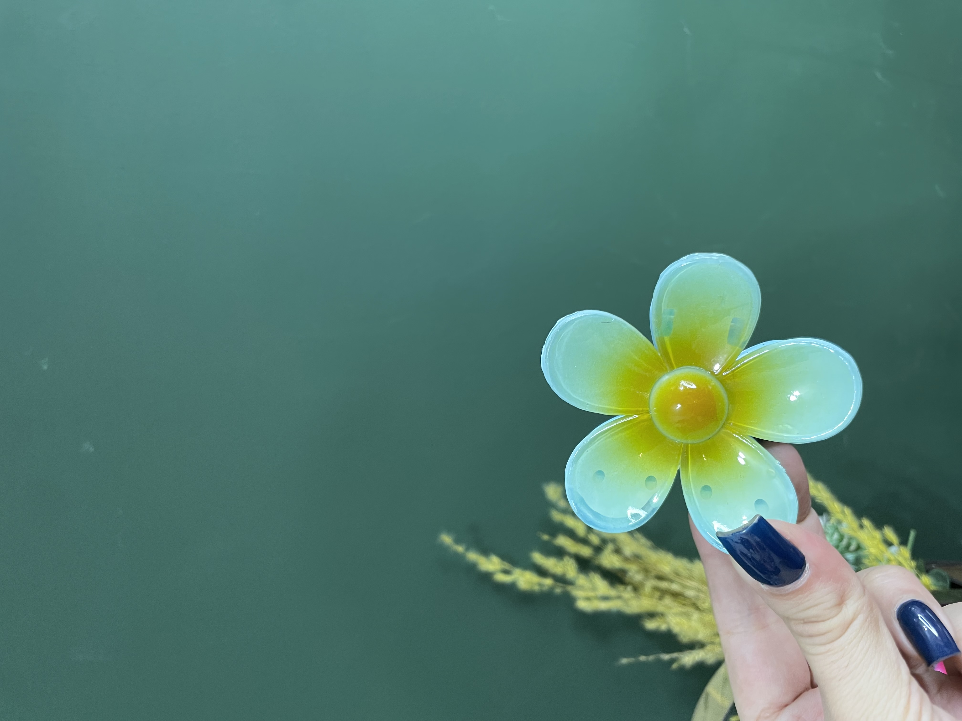 گیره سر کلیپس مو گلی دخترانه پلاستیکی