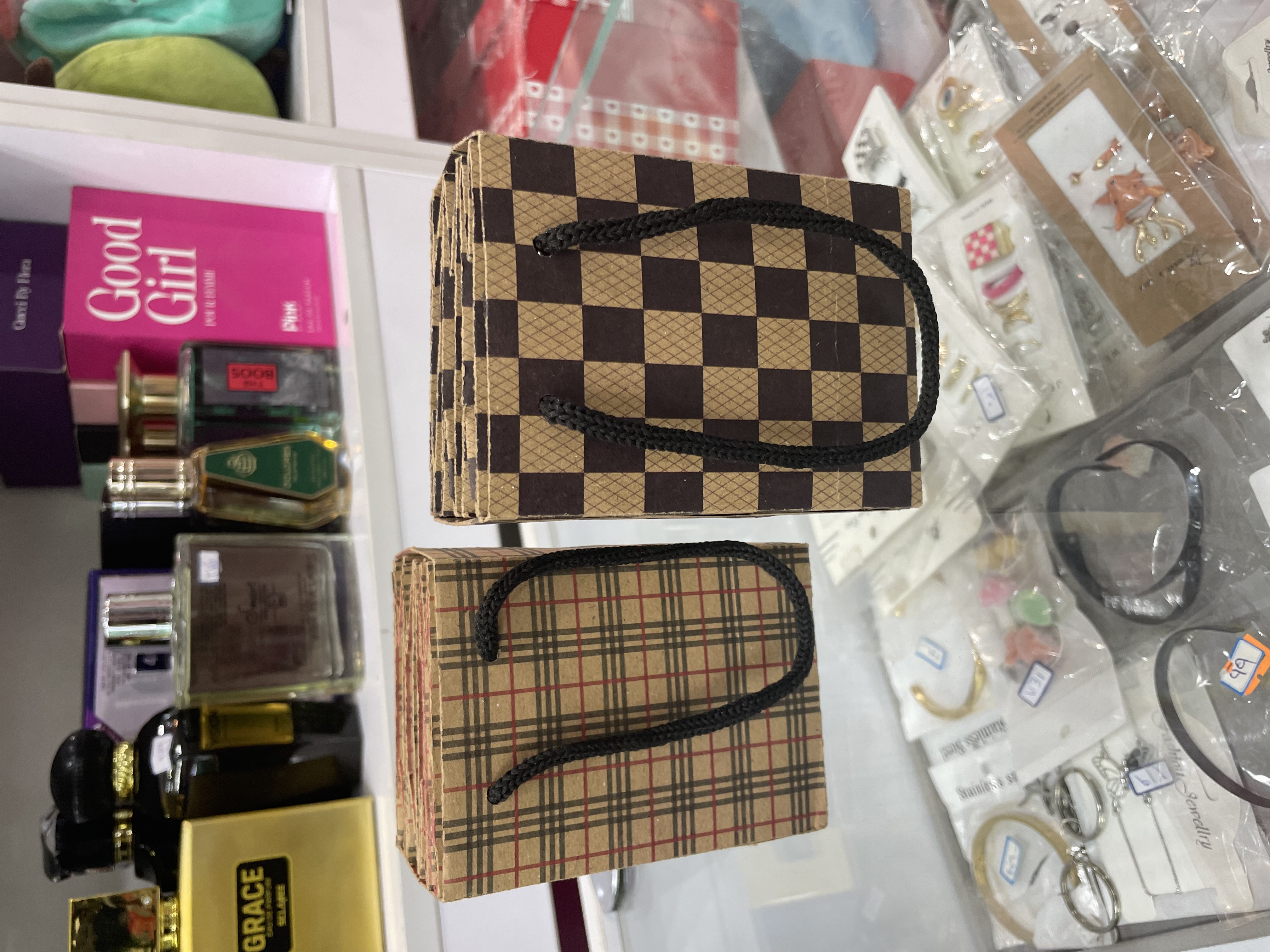 ساک دستی کادو کرافت شطرنجی ارتفاع